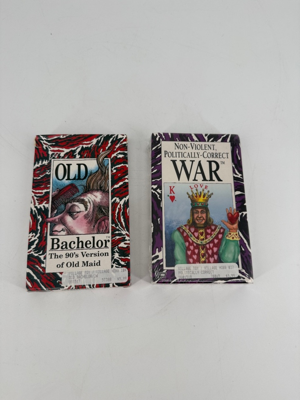 Non-Violent Politically-Correct WAR & Old Bachelor Card Game - Set of Two